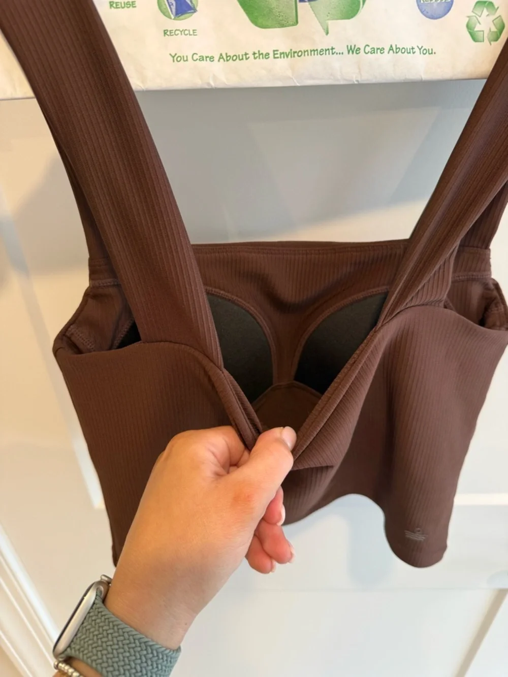 cloud form crop top - espresso brown - Picture 4 of 5